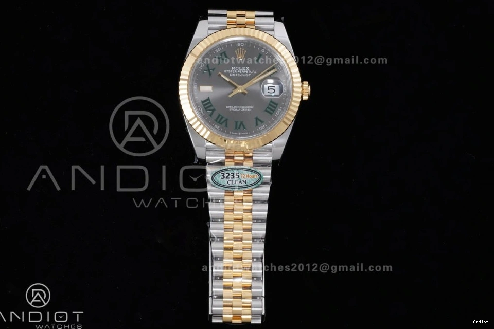 41 Marker DateJust SS Jubilee Reserve) Bracelet Dial 904L Clean Roman SH3235 Best (72 Edition 126333 Power Gray Hours 1:1 on Steel YG Green 0522